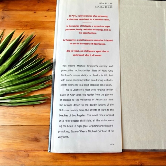 VINTAGE 2004 First Edition State of Fear by Michael Crichton - Hardcover - Picture 7 of 9